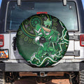 Melbourne Stars Cricket Mascot Spare Tire Cover Aboriginal Dot Art Green And Black Tribal Pattern