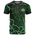 Melbourne Stars Cricket Mascot T Shirt Aboriginal Dot Art Green And Black Tribal Pattern