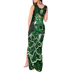 Melbourne Stars Cricket Mascot Tank Maxi Dress Aboriginal Dot Art Green And Black Tribal Pattern
