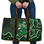 Melbourne Stars Cricket Mascot Travel Bag Aboriginal Dot Art Green And Black Tribal Pattern