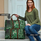 Melbourne Stars Cricket Mascot Travel Bag Aboriginal Dot Art Green And Black Tribal Pattern