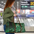 Melbourne Stars Cricket Mascot Travel Bag Aboriginal Dot Art Green And Black Tribal Pattern