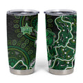 Melbourne Stars Cricket Mascot Tumbler Cup Aboriginal Dot Art Green And Black Tribal Pattern