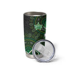 Melbourne Stars Cricket Mascot Tumbler Cup Aboriginal Dot Art Green And Black Tribal Pattern