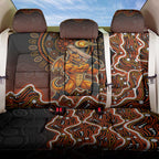 Perth Scorchers Cricket Mascot Back Car Seat Cover Aboriginal Dot Art Orange And Black Tribal Pattern