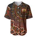 Perth Scorchers Cricket Mascot Baseball Jersey Aboriginal Dot Art Orange And Black Tribal Pattern