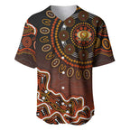 Perth Scorchers Cricket Mascot Baseball Jersey Aboriginal Dot Art Orange And Black Tribal Pattern
