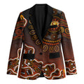 Perth Scorchers Cricket Mascot Blazer Aboriginal Dot Art Orange And Black Tribal Pattern