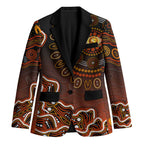 Perth Scorchers Cricket Mascot Blazer Aboriginal Dot Art Orange And Black Tribal Pattern