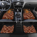 Perth Scorchers Cricket Mascot Car Mats Aboriginal Dot Art Orange And Black Tribal Pattern