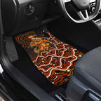 Perth Scorchers Cricket Mascot Car Mats Aboriginal Dot Art Orange And Black Tribal Pattern