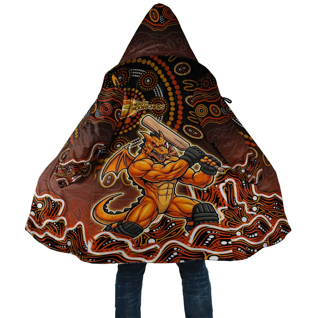 Perth Scorchers Cricket Mascot Cloak Aboriginal Dot Art Orange And Black Tribal Pattern