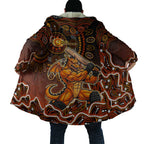 Perth Scorchers Cricket Mascot Cloak Aboriginal Dot Art Orange And Black Tribal Pattern