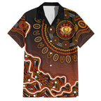Perth Scorchers Cricket Mascot Hawaiian Shirt Aboriginal Dot Art Orange And Black Tribal Pattern