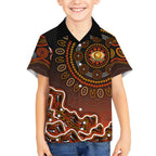 Perth Scorchers Cricket Mascot Hawaiian Shirt Aboriginal Dot Art Orange And Black Tribal Pattern