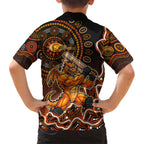 Perth Scorchers Cricket Mascot Hawaiian Shirt Aboriginal Dot Art Orange And Black Tribal Pattern