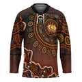 Perth Scorchers Cricket Mascot Hockey Jersey Aboriginal Dot Art Orange And Black Tribal Pattern