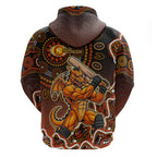 Perth Scorchers Cricket Mascot Hoodie Aboriginal Dot Art Orange And Black Tribal Pattern