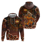 Perth Scorchers Cricket Mascot Hoodie Aboriginal Dot Art Orange And Black Tribal Pattern