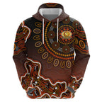 Perth Scorchers Cricket Mascot Hoodie Aboriginal Dot Art Orange And Black Tribal Pattern