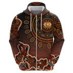 Perth Scorchers Cricket Mascot Hoodie Aboriginal Dot Art Orange And Black Tribal Pattern