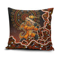 Perth Scorchers Cricket Mascot Pillow Cover Aboriginal Dot Art Orange And Black Tribal Pattern