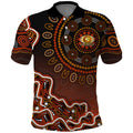 Perth Scorchers Cricket Mascot Polo Shirt Aboriginal Dot Art Orange And Black Tribal Pattern