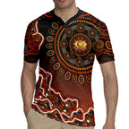 Perth Scorchers Cricket Mascot Rugby Jersey Aboriginal Dot Art Orange And Black Tribal Pattern