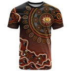 Perth Scorchers Cricket Mascot T Shirt Aboriginal Dot Art Orange And Black Tribal Pattern