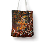 Perth Scorchers Cricket Mascot Tote Bag Aboriginal Dot Art Orange And Black Tribal Pattern