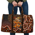 Perth Scorchers Cricket Mascot Travel Bag Aboriginal Dot Art Orange And Black Tribal Pattern
