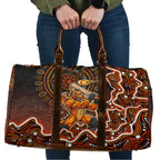 Perth Scorchers Cricket Mascot Travel Bag Aboriginal Dot Art Orange And Black Tribal Pattern