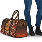 Perth Scorchers Cricket Mascot Travel Bag Aboriginal Dot Art Orange And Black Tribal Pattern