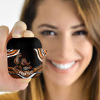 Personalized Wests Tigers Rugby AirPods Case Aboriginal Dot Art - Dreamtime Rugby Mascot