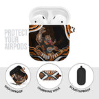 Personalized Wests Tigers Rugby AirPods Case Aboriginal Dot Art - Dreamtime Rugby Mascot