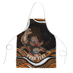 Personalized Wests Tigers Rugby Apron Aboriginal Dot Art - Dreamtime Rugby Mascot