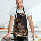 Personalized Wests Tigers Rugby Apron Aboriginal Dot Art - Dreamtime Rugby Mascot