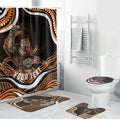 Personalized Wests Tigers Rugby Bathroom Set Aboriginal Dot Art - Dreamtime Rugby Mascot