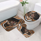 Personalized Wests Tigers Rugby Bathroom Set Aboriginal Dot Art - Dreamtime Rugby Mascot