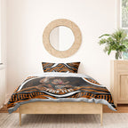 Personalized Wests Tigers Rugby Bedding Set Aboriginal Dot Art - Dreamtime Rugby Mascot