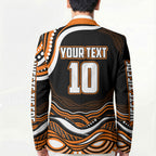 Personalized Wests Tigers Rugby Blazer Aboriginal Dot Art - Dreamtime Rugby Mascot