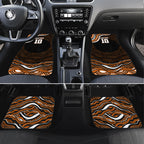 Personalized Wests Tigers Rugby Car Mats Aboriginal Dot Art - Dreamtime Rugby Mascot