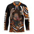 Personalized Wests Tigers Rugby Hockey Jersey Aboriginal Dot Art - Dreamtime Rugby Mascot