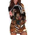 Personalized Wests Tigers Rugby Hoodie Dress Aboriginal Dot Art - Dreamtime Rugby Mascot