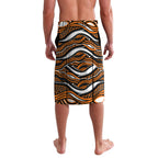 Personalized Wests Tigers Rugby Lavalava Aboriginal Dot Art - Dreamtime Rugby Mascot
