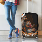 Personalized Wests Tigers Rugby Luggage Cover Aboriginal Dot Art - Dreamtime Rugby Mascot