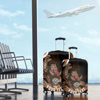 Personalized Wests Tigers Rugby Luggage Cover Aboriginal Dot Art - Dreamtime Rugby Mascot