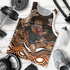 Personalized Wests Tigers Rugby Men Tank Top Aboriginal Dot Art - Dreamtime Rugby Mascot