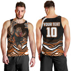 Personalized Wests Tigers Rugby Men Tank Top Aboriginal Dot Art - Dreamtime Rugby Mascot