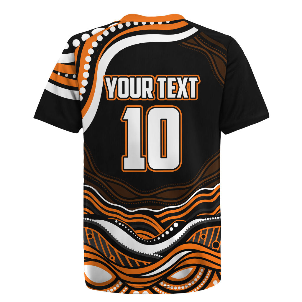 Personalized Wests Tigers Rugby Rugby Jersey Aboriginal Dot Art - Dreamtime Rugby Mascot